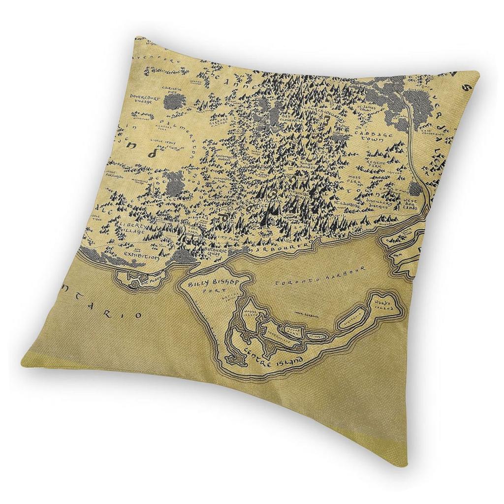 The Realm Of Downtown Toronto Square Pillowcase Polyester Linen Velvet Pattern Zip Decor Pillow Case Home Cushion Cover 45X45