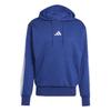 Mens Essentials 3 Stripes Fleece Logo Hoodie