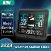 The Multi-functional Electronic Weather Station Features an Intelligent Color Screen Clock for Temperature and Humidity