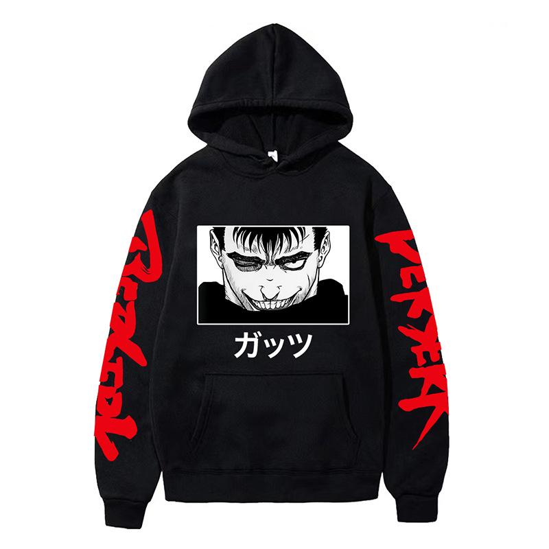 Anime Berserk Hoodies Men Japanese Manga Printed Harajuku