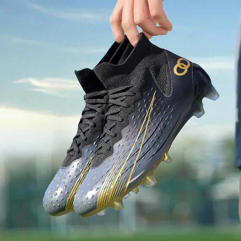 New high-top football shoes AG long nails sports shoes TF broken nails non-slip and wear-resistant training men's factory