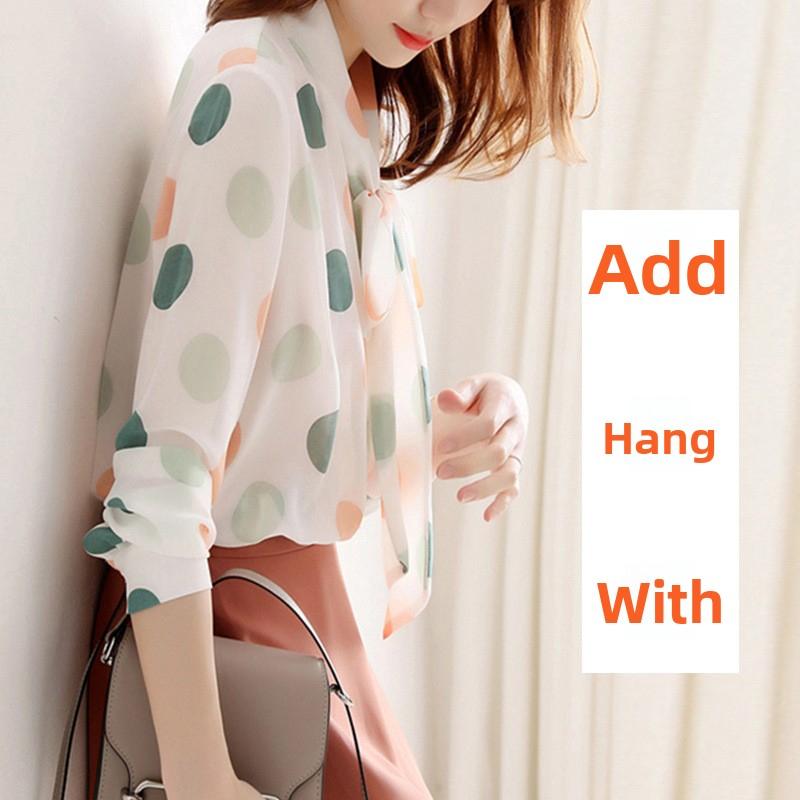 Chiffon shirt for women, spring 2026 new style, long-sleeved top, fashionable base shirt S