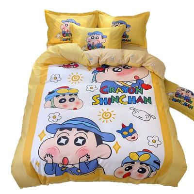 C-Crayon Shin-chan Juego de Ropa de Cama Funda de Almohada 2/3/uds Niño Niña Shin-chan Funda Nórdica Adulto Niños Regalo Individual Doble Tamaño Grande