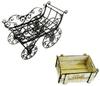Kobaani Model Studio Scale Wrought Iron Furniture Iron Stroller Wooden Box Black Assembly Kit 1/12 & IF-003