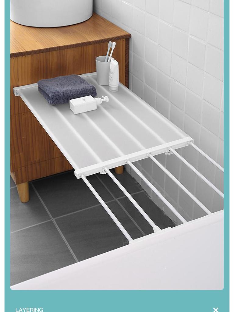 Extendable Nail-Free Layered Storage Dividers for Wardrobes, Cabinets, and Bathrooms