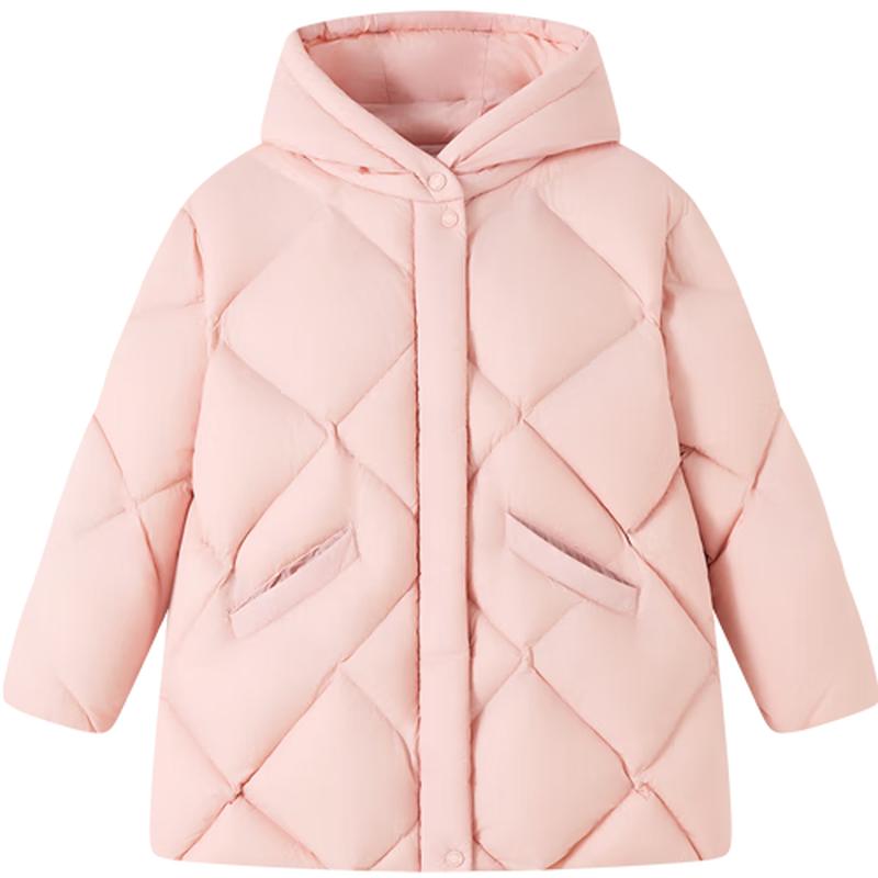 YEEHOO Kids Hooded Goose Down Mid-Length Puffer Jacket 120