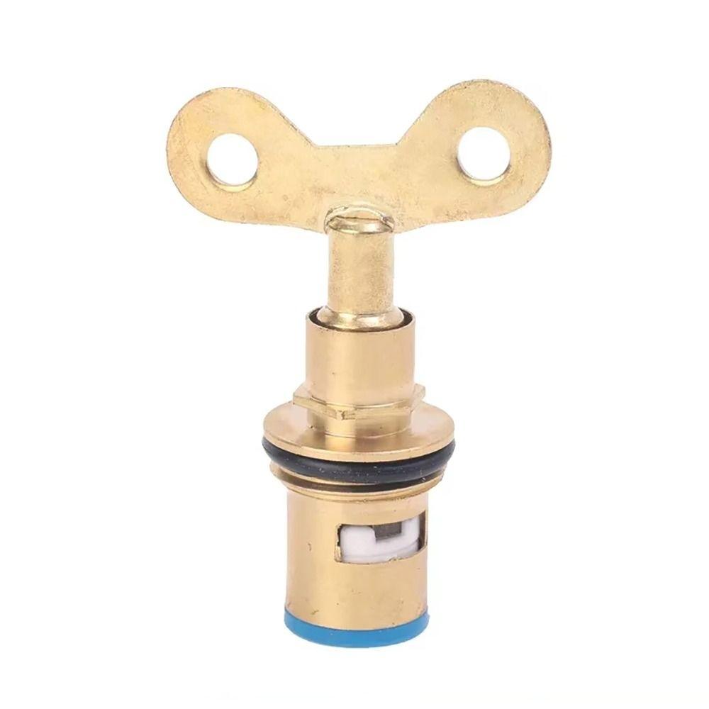 3Pcs New G1/2" Faucet Valve Core Replacement with Keys Faucet Cartridges Brass Universal Quick Tap Valve