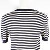 GUCCI Short sleeve knit 428050 border Navy / white cashmere/silk Women Used