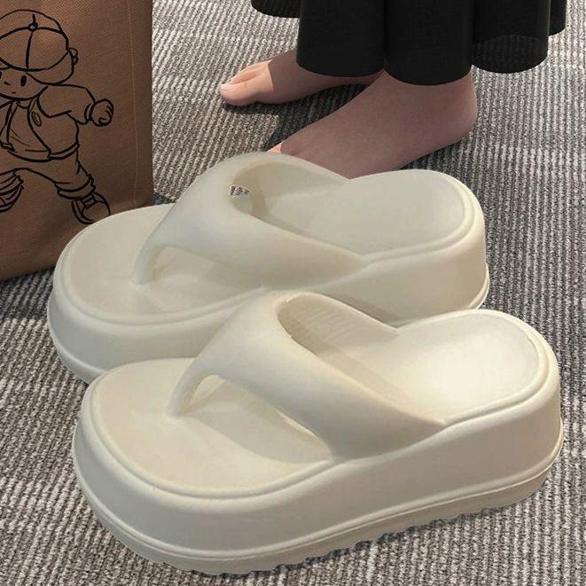 Platform Slippers Women's Casual Versatile Fashion Non-slip Soft-soled Sandals Wear Height-enhancing Cool Slippers