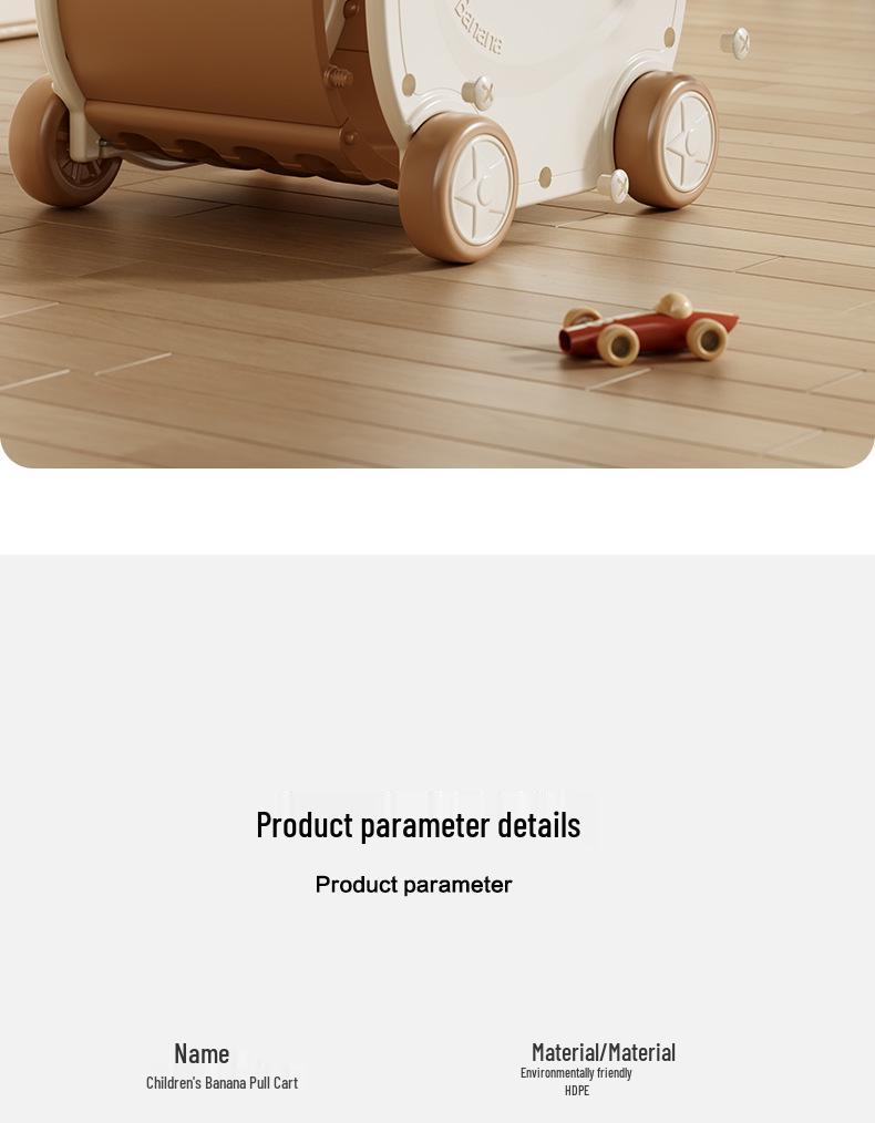 Banana-Themed Children's Toy Cart: Early Education Puzzle & Role-Playing Storage Organizer