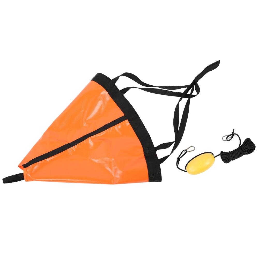24in Portable Boat Anchor Float Set Accessory for Yacht Rubber Dinghy Kayak  Fishing Boatblack