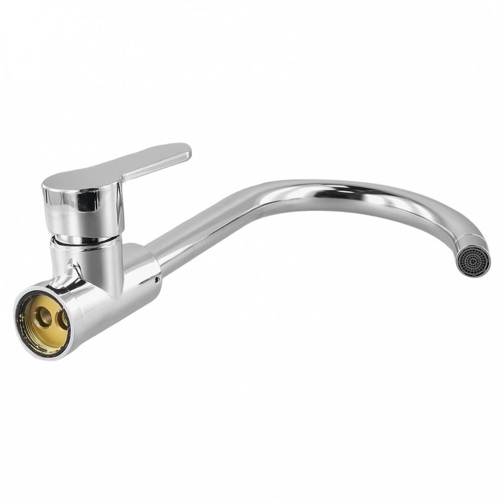 Bathroom Faucet Polished Chrome Plated Swivel Basin Sink Cold Hot Mixer Tap
