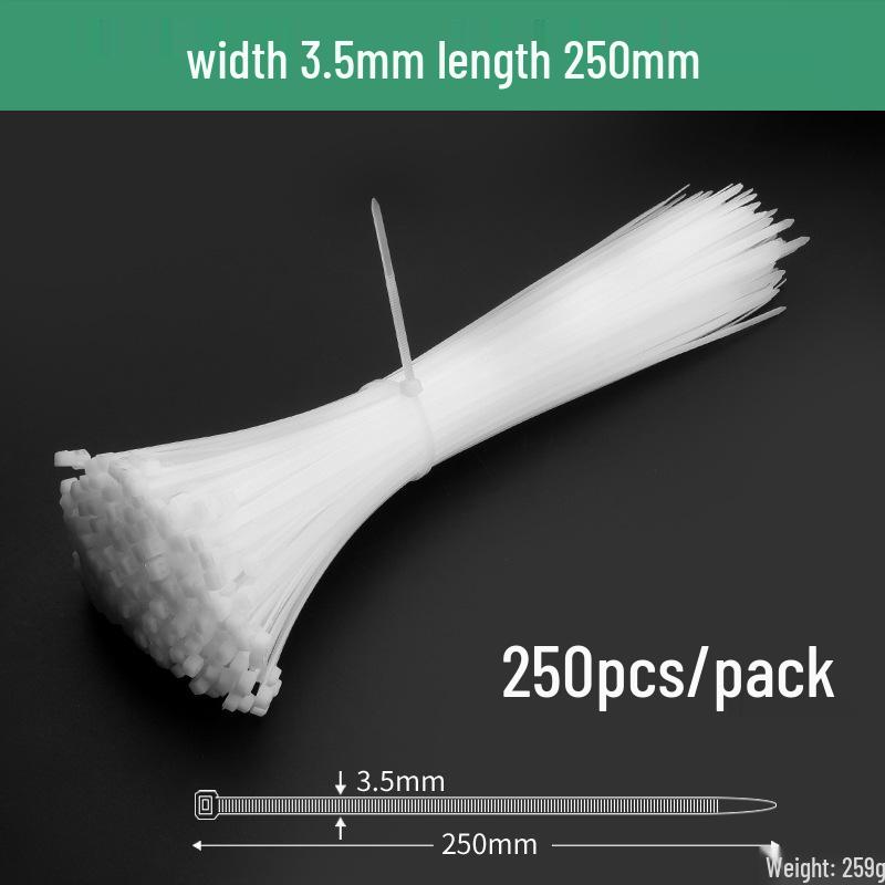 Black Self-Locking Nylon Cable Tie with Strong Anti-Theft Buckle