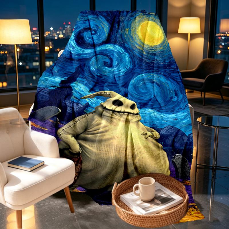 The Nightmare Before Christmas Print Blanket - Soft & Comfortable, for Bedroom, Travel, Sofa, Home Decoration - Birthday Christmas Gift for Friend