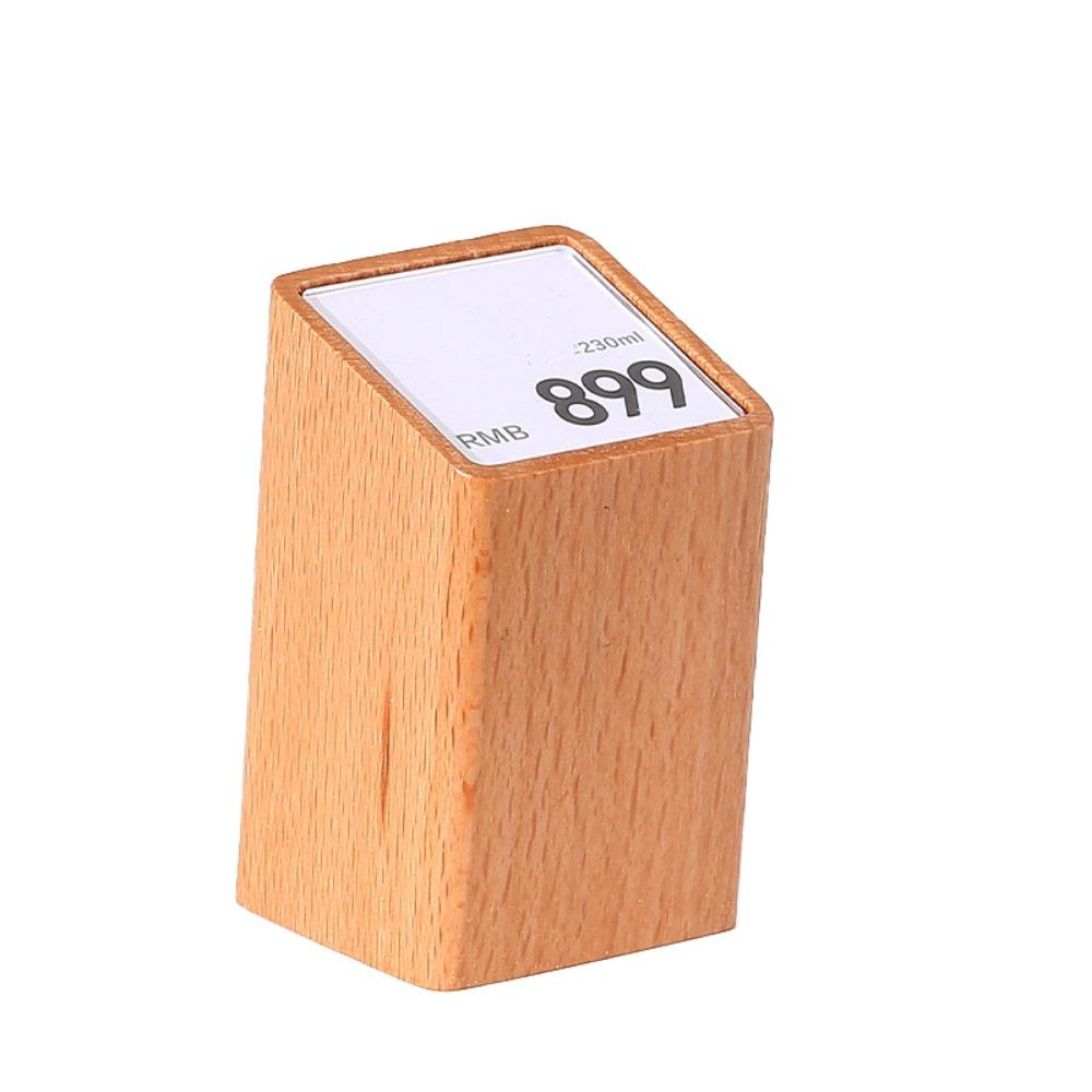 Wood Base Price Tag Holder Acrylic Window Acrylic Label Stand Display Stand  Jewelry Display