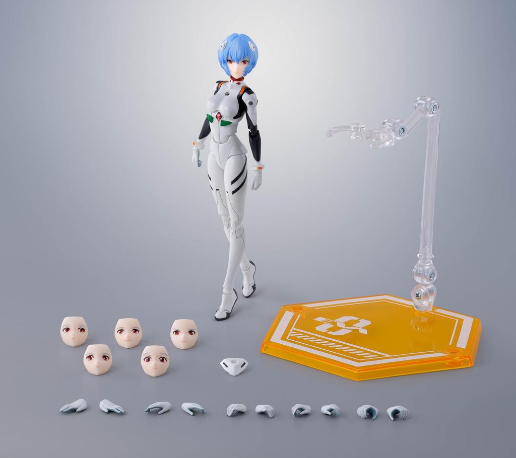 TAMASHII NATIONS New Theatrical Edition Rei Approximately PVC ABS Painted Action Figure S.H.Figuarts Evangelion Ayanami, 135mm, &