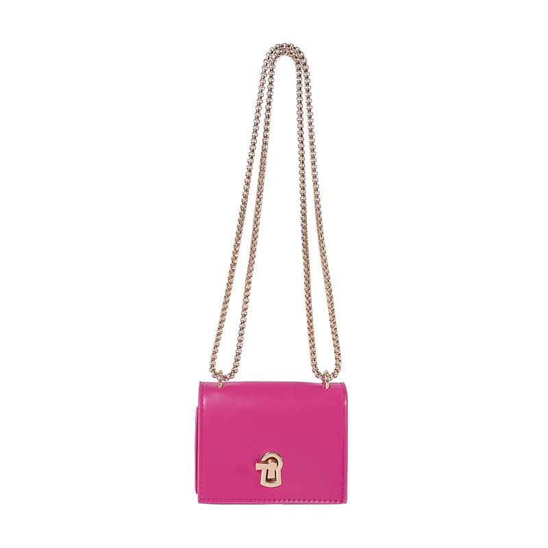 

Solid color simple fashion temperament chain small bag women s 2024 early spring new foreign style ins crossbody small square bag рожевий червоний колір