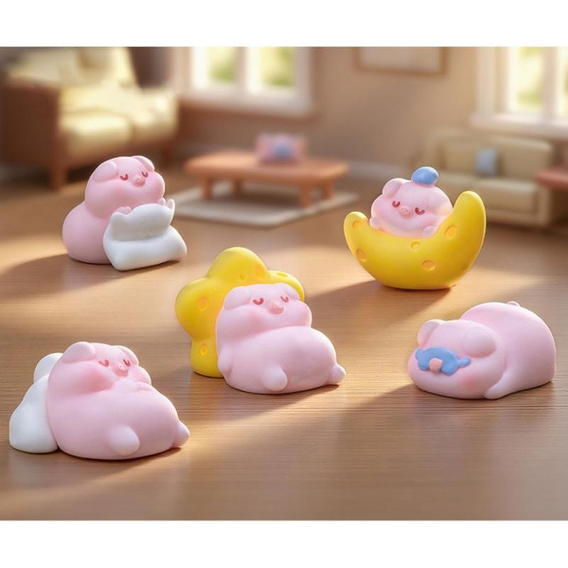 Pigs Figurines Mini Pigs Decors Waterproof Toy Playsets Miniature Doll Garden Figurines Cake Toppers Parties Favor