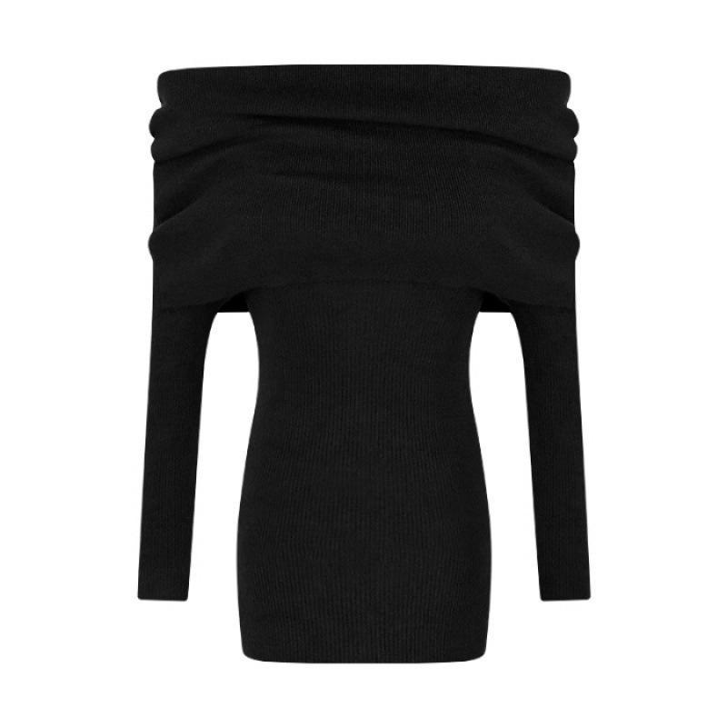Damenbekleidung Herbst Neues hochwertiges langärmeliges schultergestricktes Kleid, roter hüftumschließender kurzer Rock für Kinder