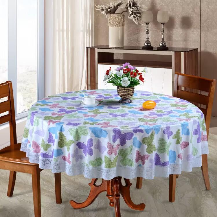 Pvc Waterproof Table Cloth Round Tablecloth Nappe Table Cover Party Wedding Table Cloth For Home Kitchen Tablecloth Mantel