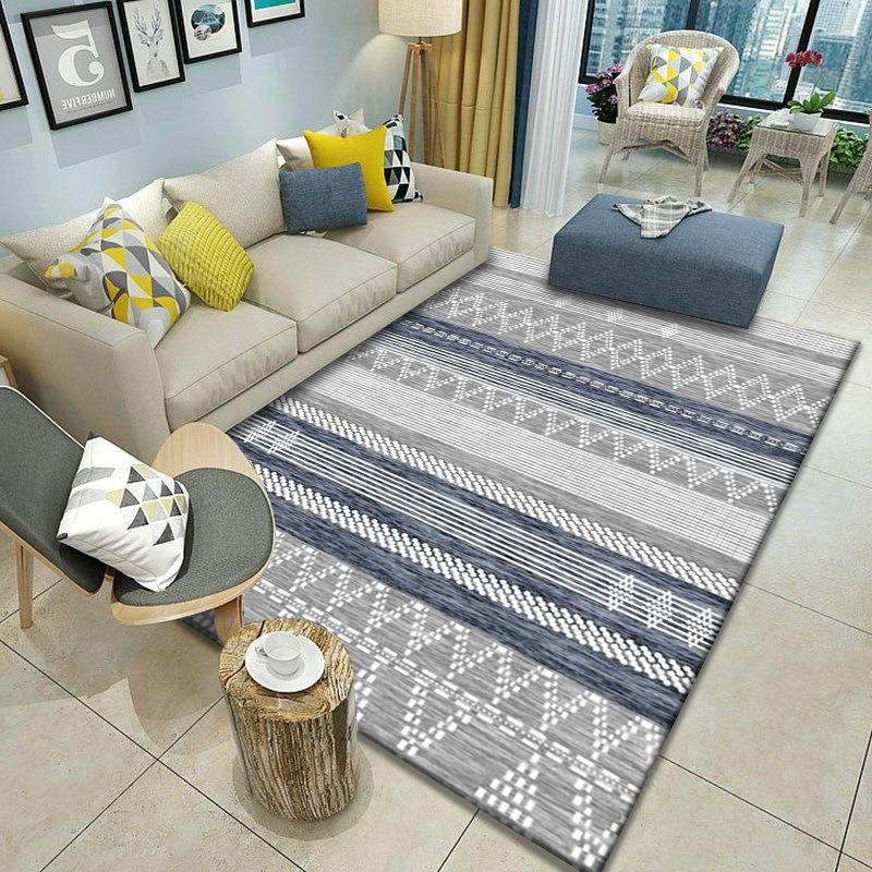 Nordic Geometry Carpet for Home Living Room Bedroom Sofa Doormat Decor Large Area Rug Non-slip Floor Mat  Modern Print Fashion