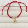 Adjustable Red Braided String Bracelet Virgin Mary Guadalupe Saint Benedict Cross Medal Religious Protection Jewelry