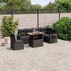 VidaXL Garden Lounge Set with Cushions 7 Pcs, Patio Sofas, Patio Furniture Set, Outdoor Furniture, Black 3271776