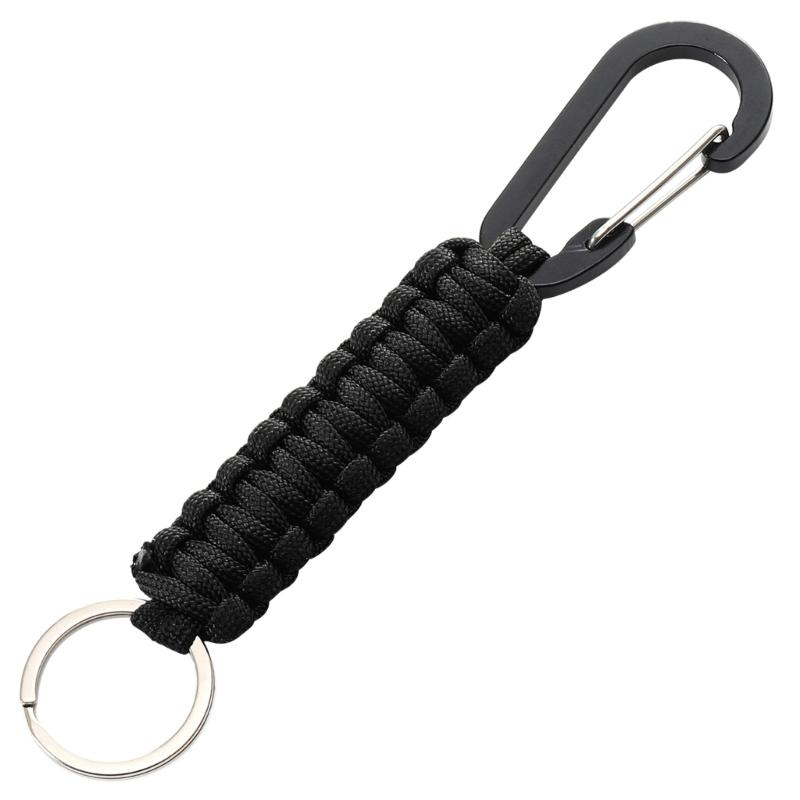 3 Pcs Paracord Braided Keychain Clip with Strap Heavy Duty  Paracord Lanyard Clip Keychain for Men Women Sports