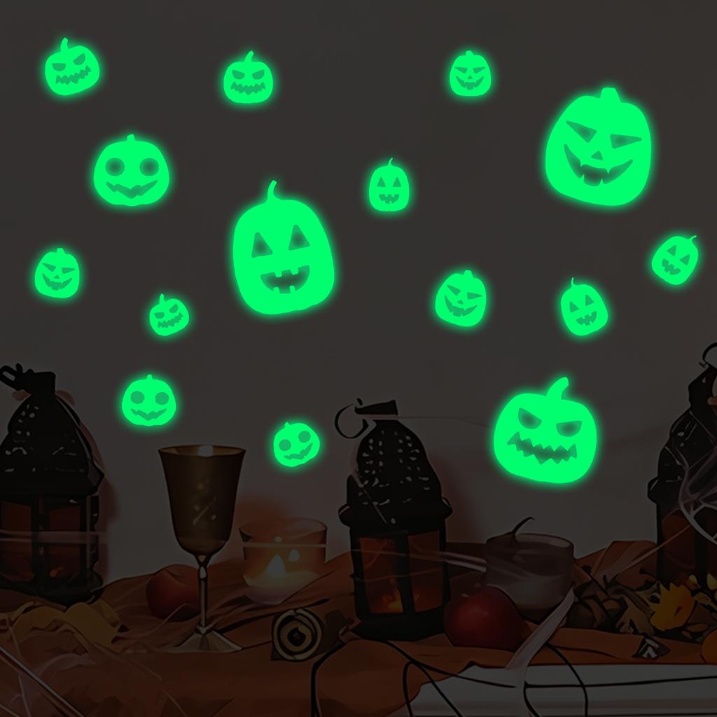 Halloween Night Glow Pumpkin Lanterns, Various Sizes, Pumpkin Lantern Design Stickers