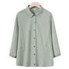 YUZHAOLIN Women's 3/4 Sleeve Plaid Cotton Cardigan Shirt
