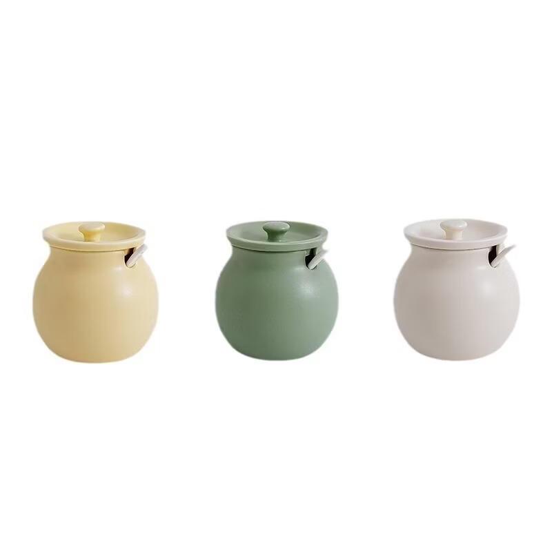 Ceramic Kitchen Storage Jar with Spoon