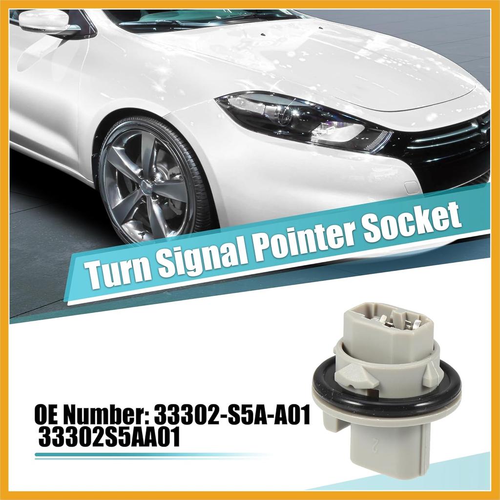 33302-S5A-A01 Turn Signal Pointer Socket T20 W for Honda Odyssey Element Crosstour Civic CR-V for Acura TSX TL RDX Replacement