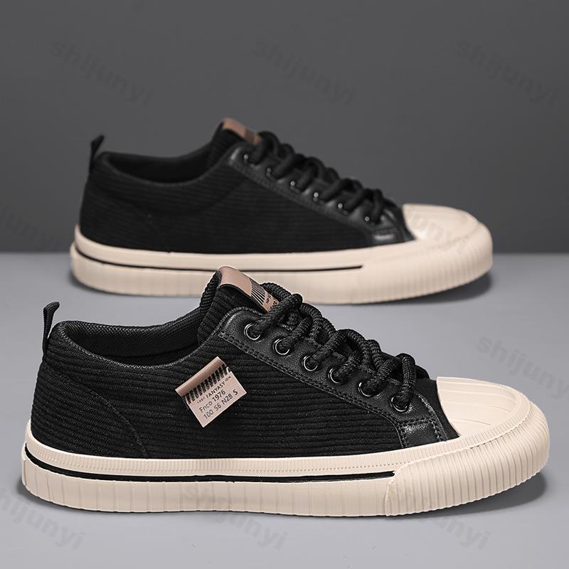 Fashion 2025 Spring Fashion Trend Corduroy Design Casual Shoes for Men Low Cut Comfortable Sports Shoes Non slip Shallow Mouth Sneakers