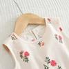 Girls Summer Floral Camisole And Wide Leg Pants Set Casual Comfortable Two Piece Outfit For Kids