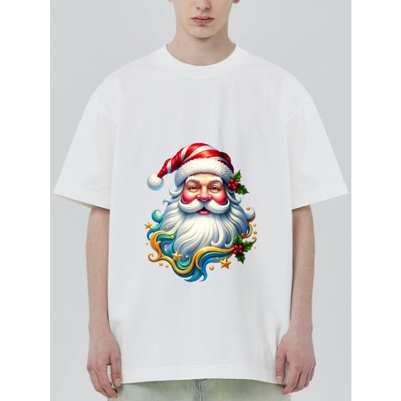 

Christmas T Shirt Black Santa Claus for Holiday Party S