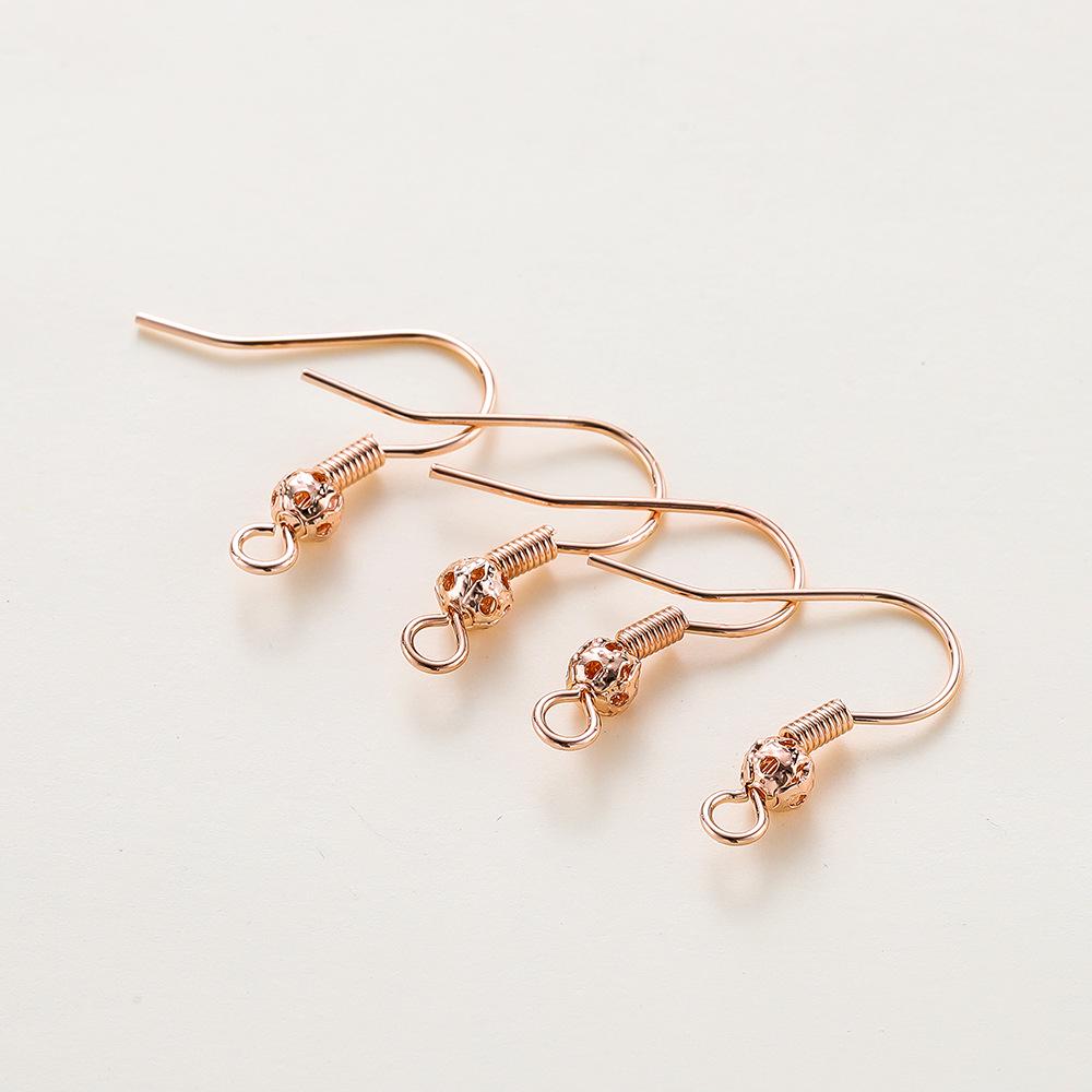 14k Gold-Plated Hollow Ball Ear Hooks - DIY Earring Accessories