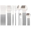 24Pcs Gold Cutlery Set 304 Stainless Steel Dinnerware Set Dinner Knives Forks Coffee Spoon Silverware Kitchen Flatware Tableware