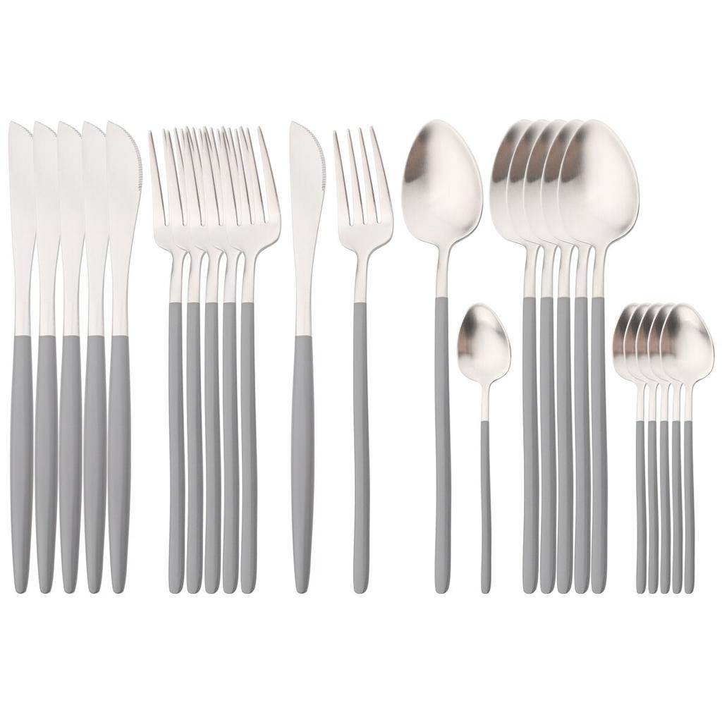 24Pcs Gold Cutlery Set 304 Stainless Steel Dinnerware Set Dinner Knives Forks Coffee Spoon Silverware Kitchen Flatware Tableware
