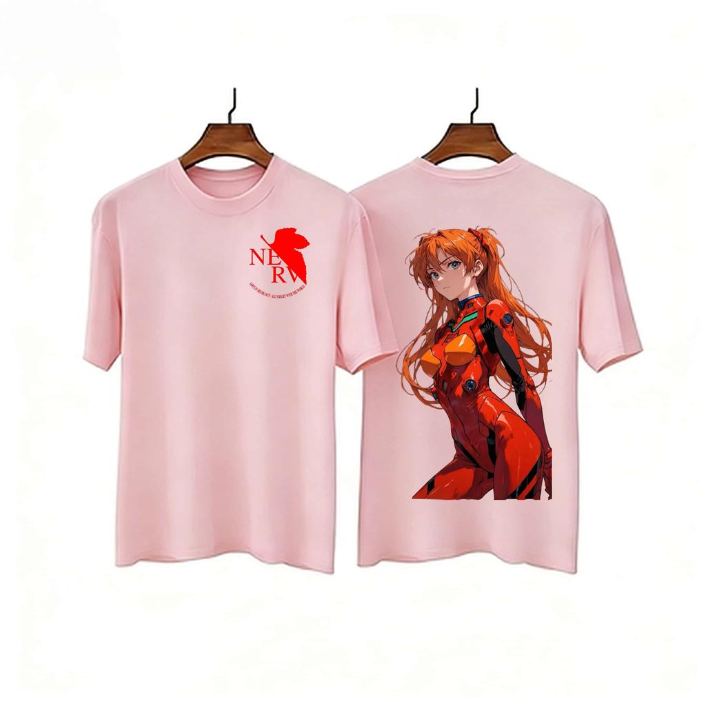 Unisexs And Unisexs New Style New Century Gospel Warrior Asuka Large Loose Cotton Summer Breathable Short Sleeve Tshirt