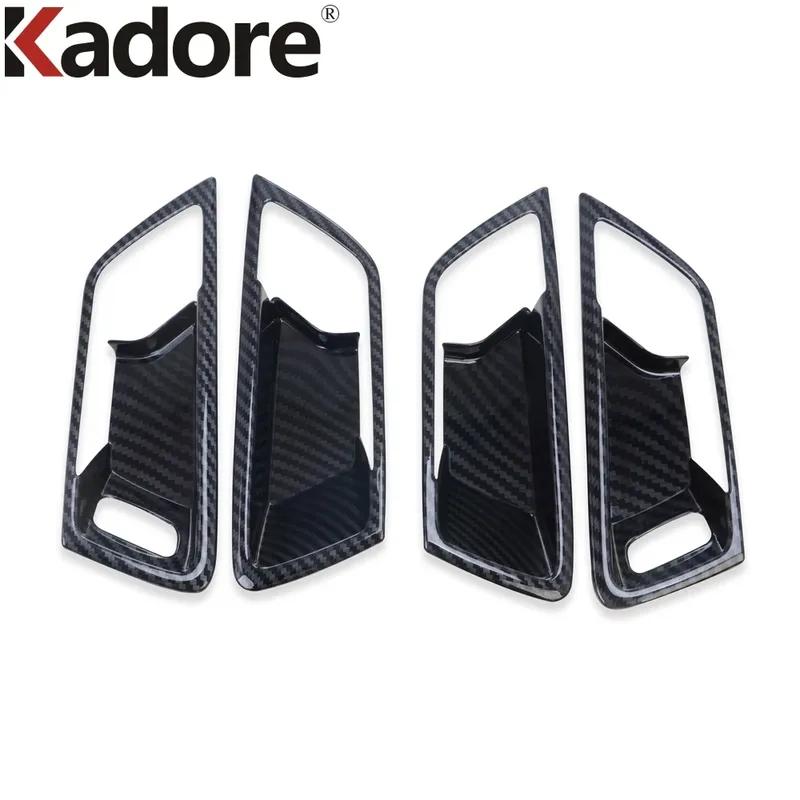 For Ford Kuga Escape     2024 Carbon Fiber Car ide Inner Door Handle Bowl Cover Trim Interior Accessories