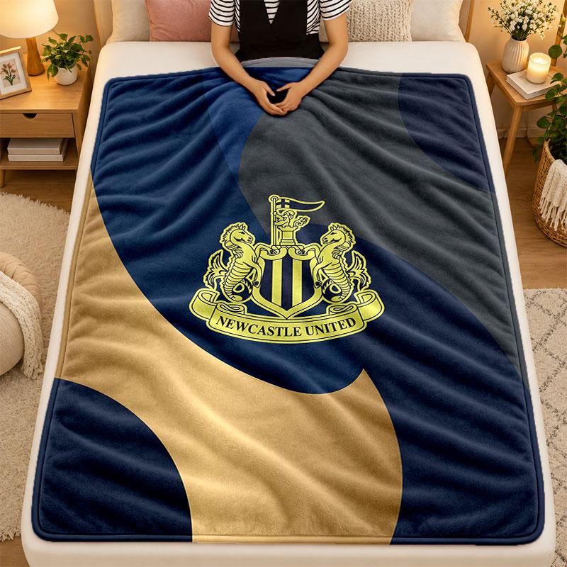 Coperta di Flanella Newcastle United Calcio Calda Morbida Plaid per Uso Interno Divano Letto Soggiorno