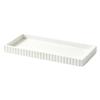 Sink-Side Tray for Bathroom or Kitchen Counter, Freestanding Catchall with Raised Scalloped Border for Soap and Bottles