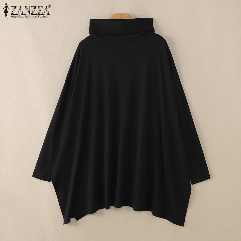 ZANZEA Bluză lejeră cu mânecă lungă, lejeră, pentru femei