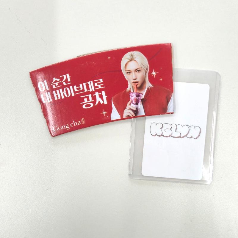 Stray Kids Felix X Gong Cha Collaboration Tea Coaster Cup Sleeve | Korea Limited