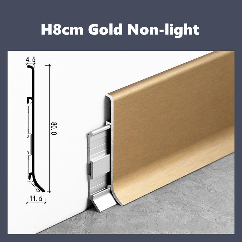 H5/6/8cm Super Narrow LED Wall Skirting Line Minimalist Aluminium Profile Floor Baseboard Silicone Neon Strip Light Diffuser