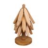 Christmas Tree Trivet Set with Stand Heat Resistant Pot Holders Wooden Bowl And Cup Coaster Kitchen Table Decoration