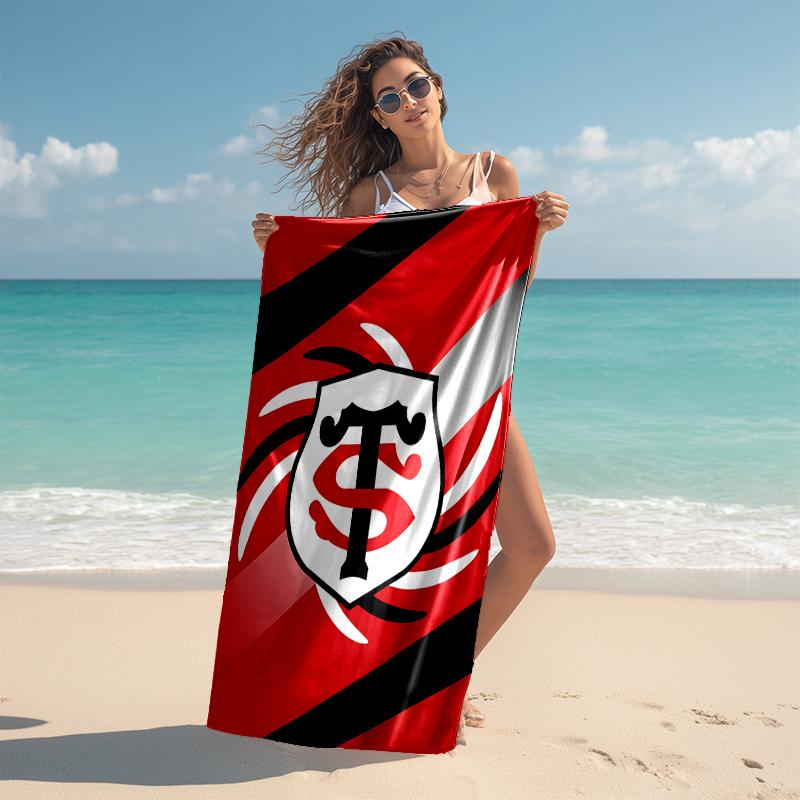 1pc Football Team (65) Beach Towel, Comfortable and Thick, and Swimming/Bath/Picnic/Camping Towel, Suitable for Seaside Beaches