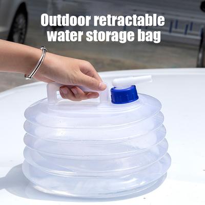 5L-15L Outdoor Collapsible Water Bag Camping Foldable Water Containers Drinking Multifunction Telescopic Storage Water Bottle
