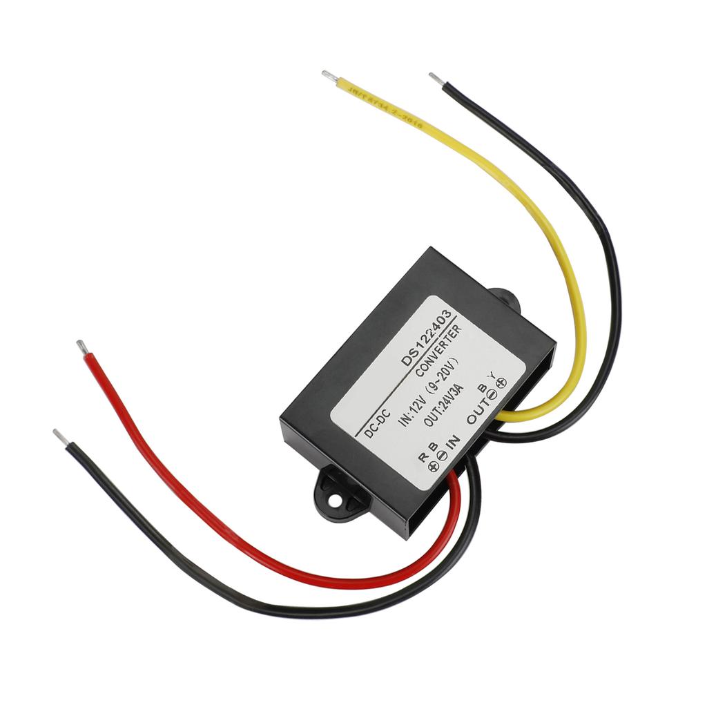 Waterproof DC-DC Boost Step-Up Converter 12V to 24V 3A Car Power Supply Module