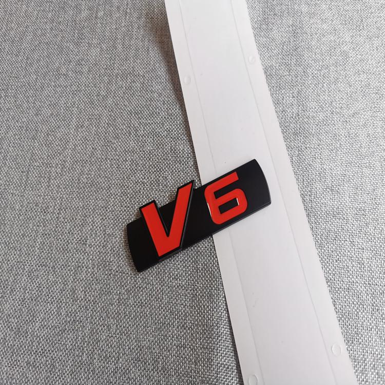 

1X Metal Car Body Side Emblem Rear Trunk Sticker V6 TGDI emblem